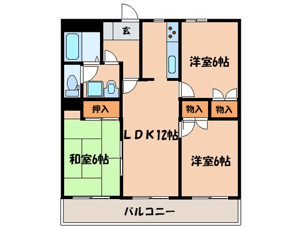 エクセラン大手門の物件間取画像